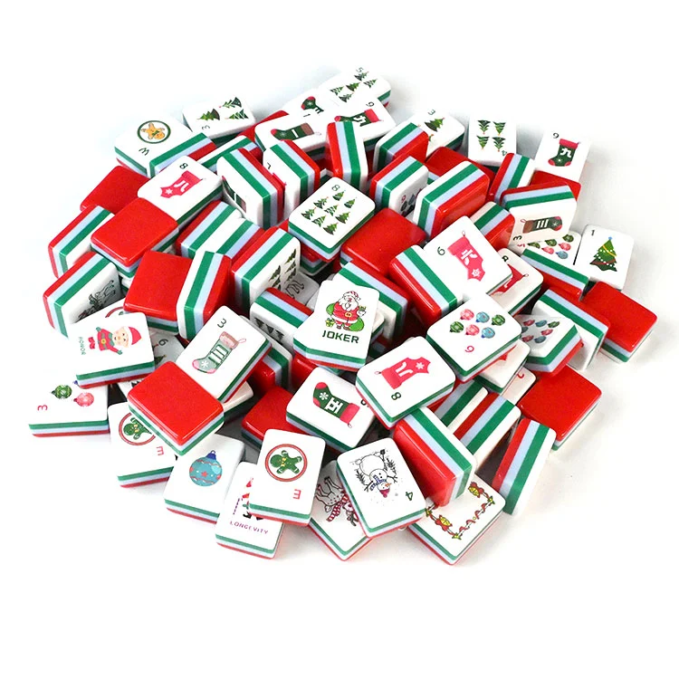 Festliche Weihnachts-Acryl-Mahjong-Fliesen