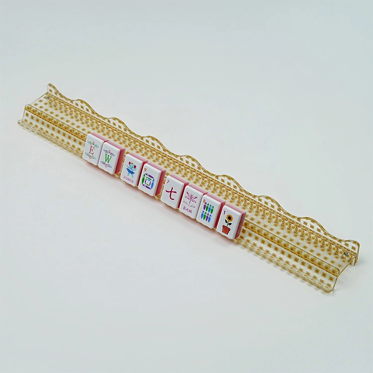 Magnetische Mahjong-Regale aus Acryl mit Gittermuster und gewellten Kanten