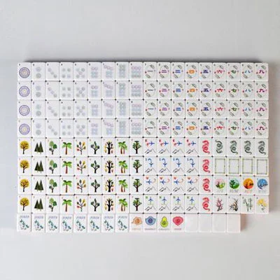 Pink Glitter Acrylic Mahjong Tiles
