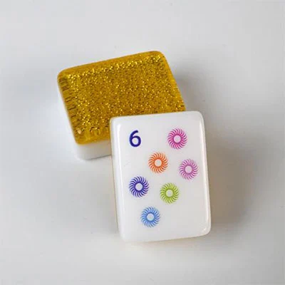 Golden Glitter Acrylic Mahjong Tiles