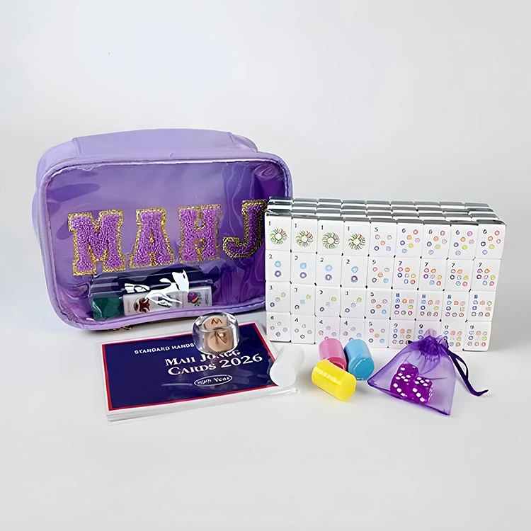 Lila glitzerndes Mahjong-Set